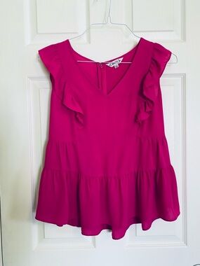 Nanette Lepore  Ruffle Tiered V-Neck Women's Top